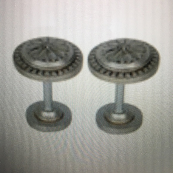 Urbanest Window Drapery Medallion Holdbacks Collett 1201990 Antique Pewter 4 - Picture 4 of 5